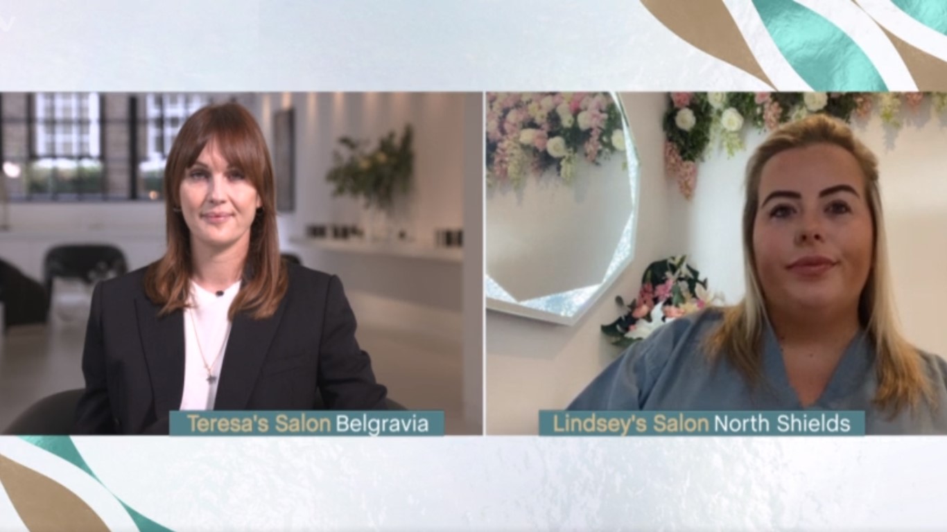 Beauty therapists Teresa Tarmey and Lindsay Nesbitt were on This Morning (Credit: ITV)