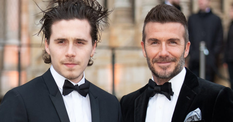 David Beckham and Brooklyn
