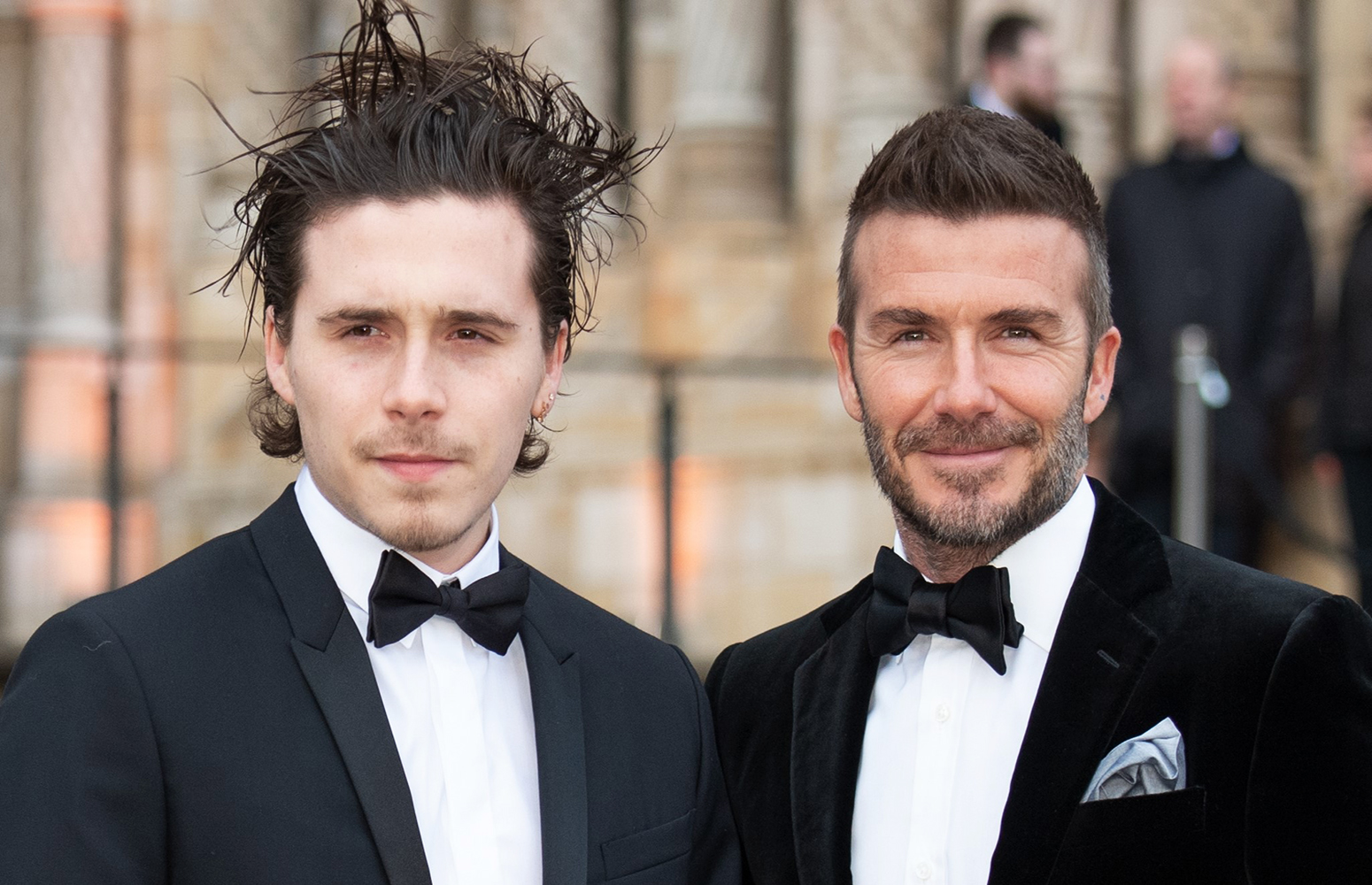 David Beckham and Brooklyn