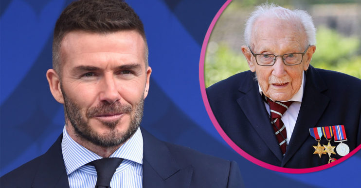 David Beckham and Captain tom Moore