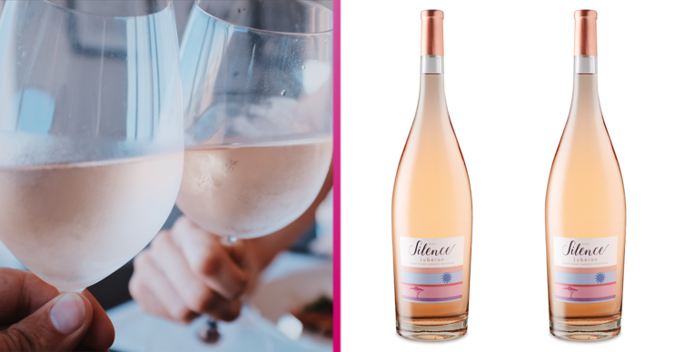 magnum of rosé wine