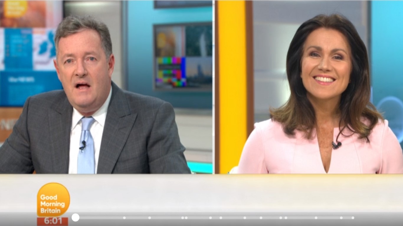 Piers and Susanna's banter on Good Morning Britain is a hit with viewers (Credit: ITV)