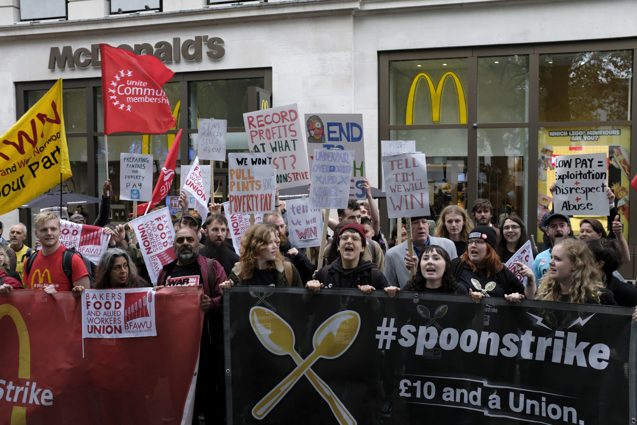 Staff protested about pay and conditions two years ago (Credit: Splash News)