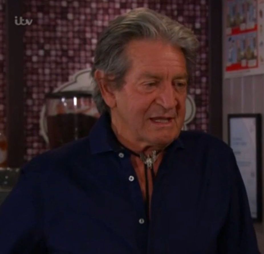 Rodney Blackstock is working in the cafe in Emmerdale