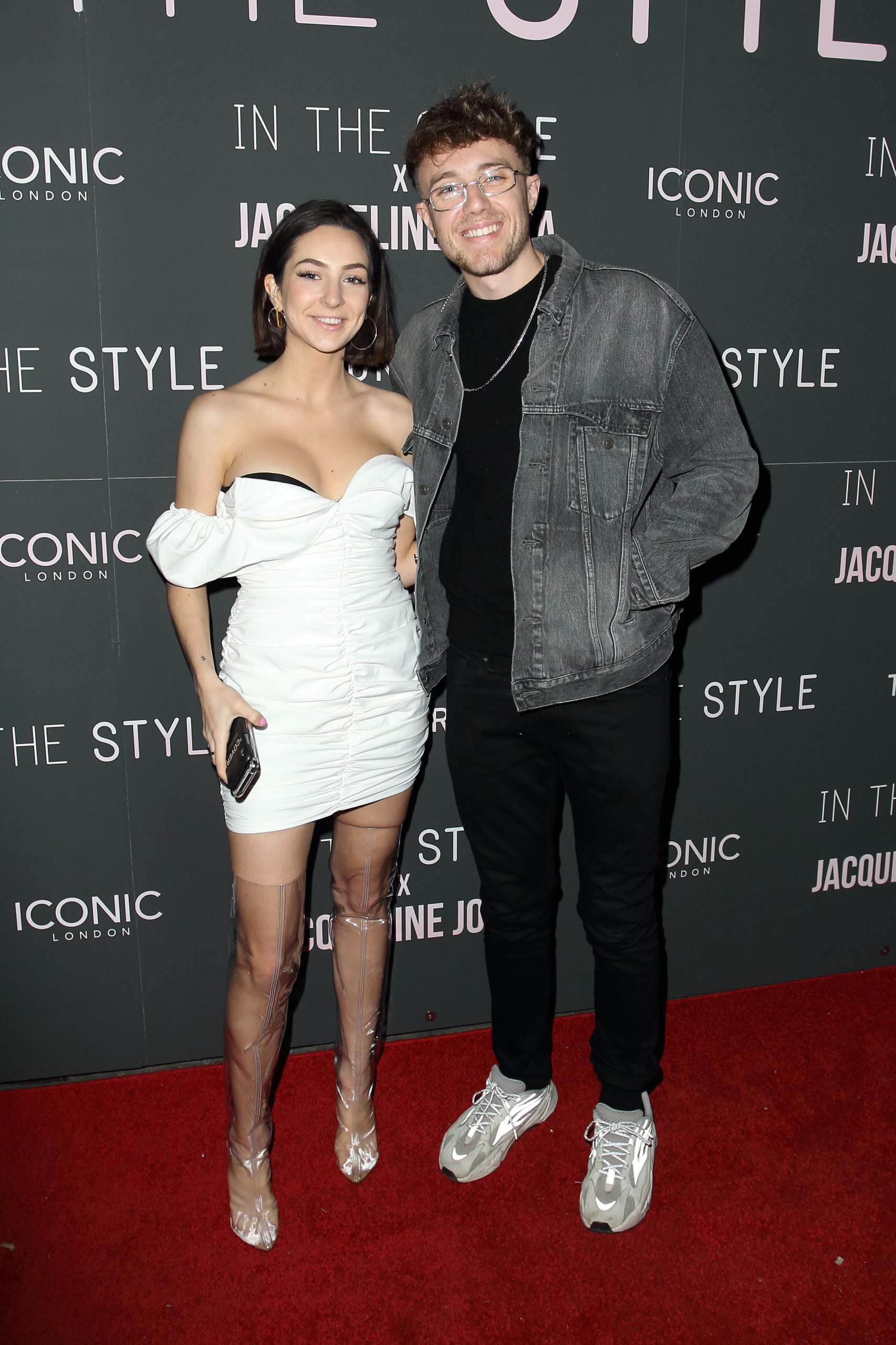 Roman Kemp posing on the red carpet with ex-girlfriend Anne-Sophie Flury