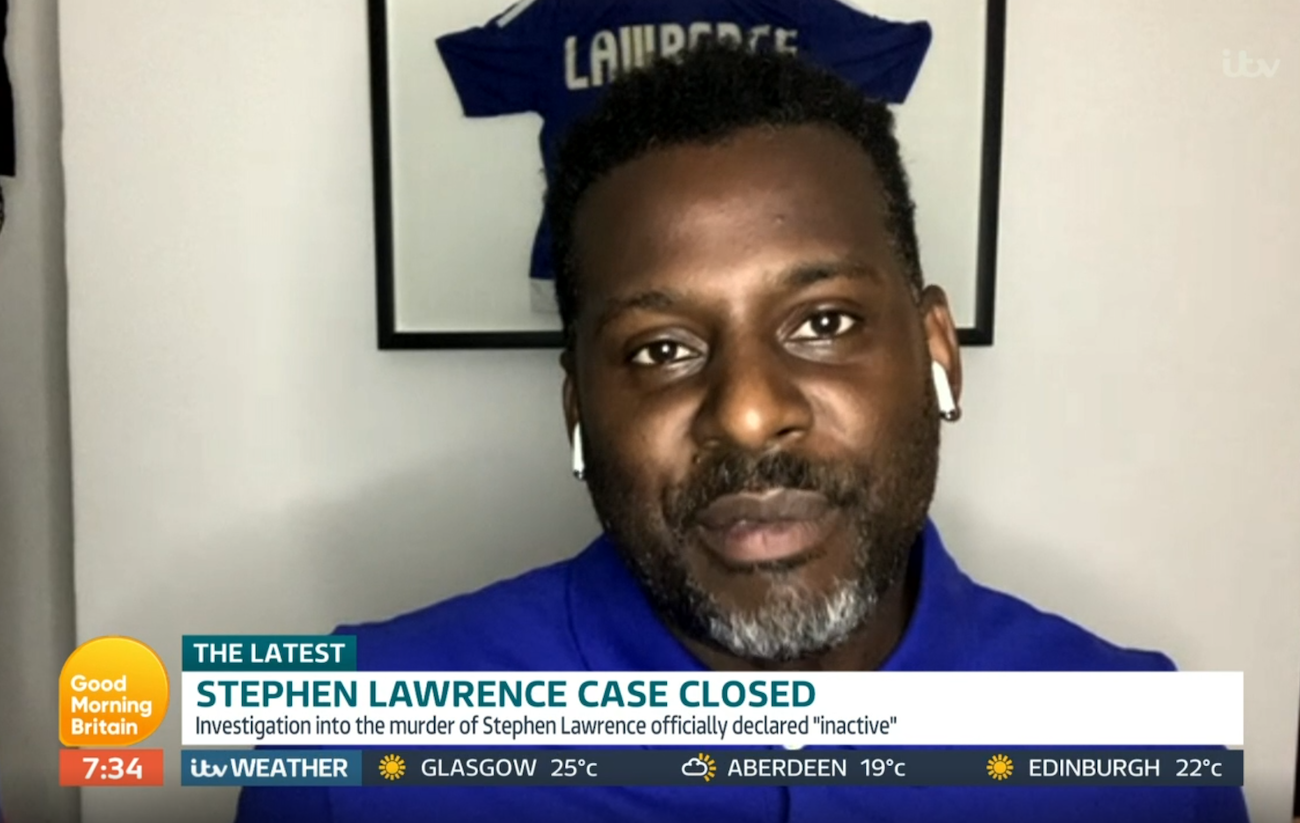 Stephen Lawrence brother Stuart Lawrence GMB (Credit: ITV)