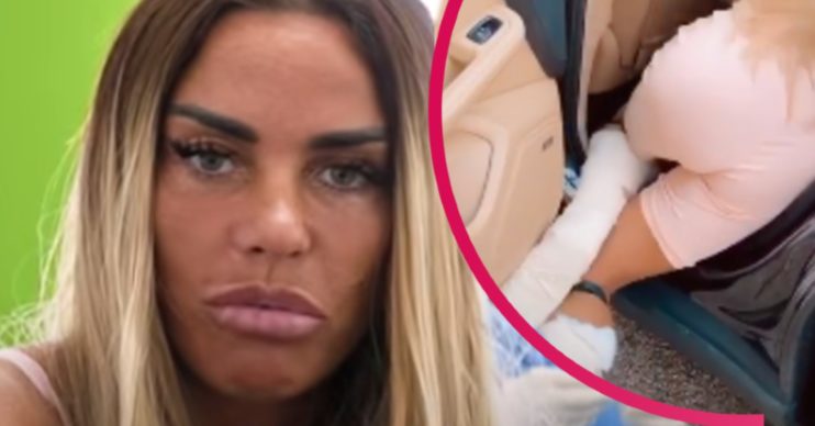katie price broken feet