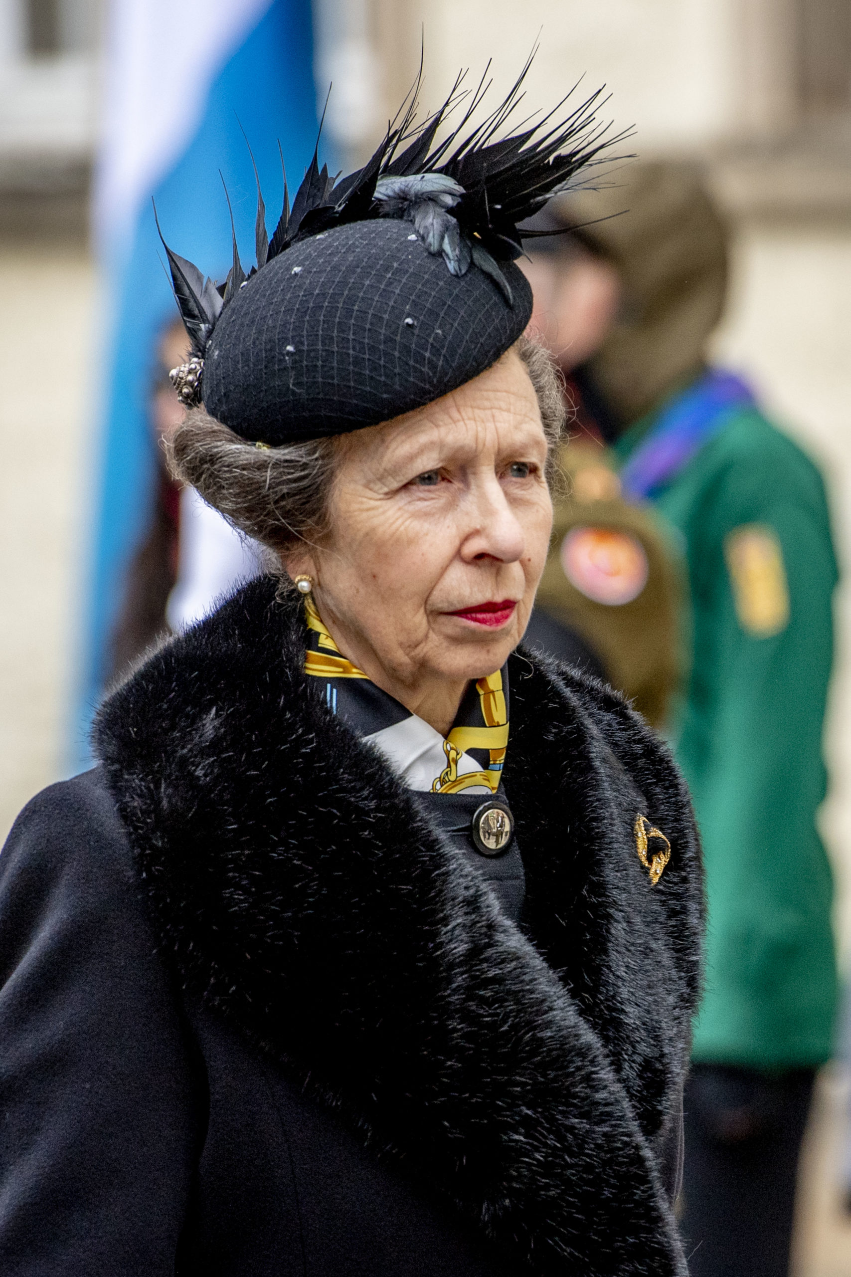 Princess Anne at a funeral