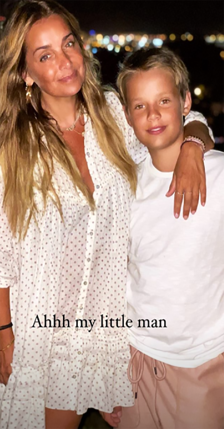 Louise Redknapp and her son