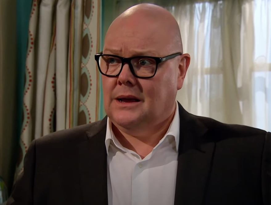 Paddy looks really upset in Emmerdale (Credit: ITV)