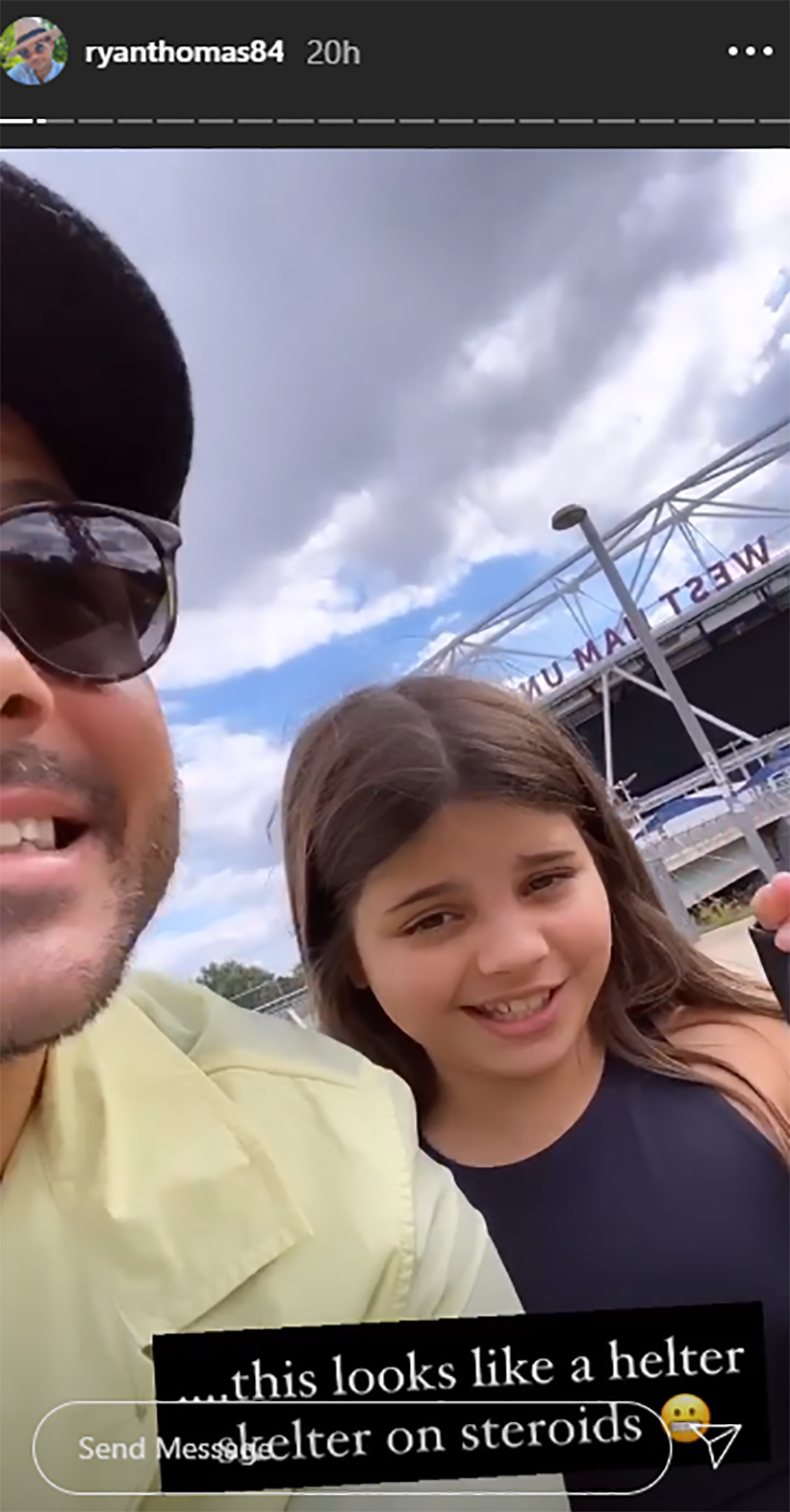 Ryan Thomas and daughter