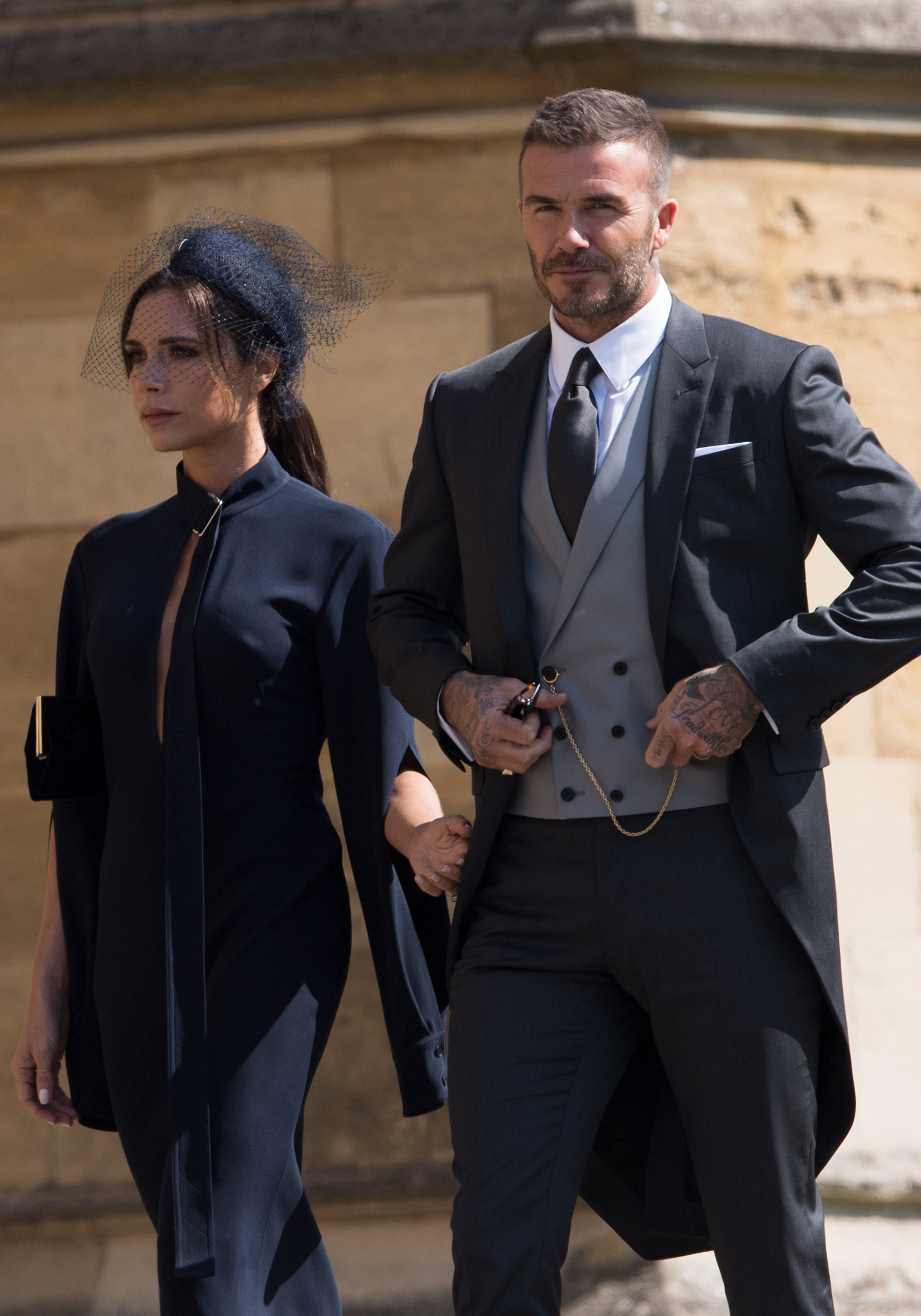 David and Victoria Beckham in Windsor 