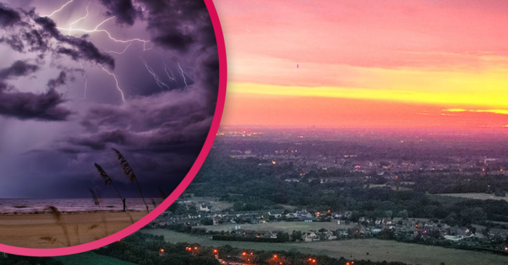UK heatwave thunder rain