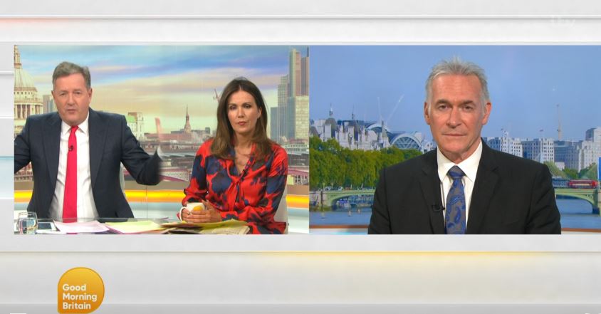 Piers Morgan, Susanna Reid and Dr Hilary Jones on GMB