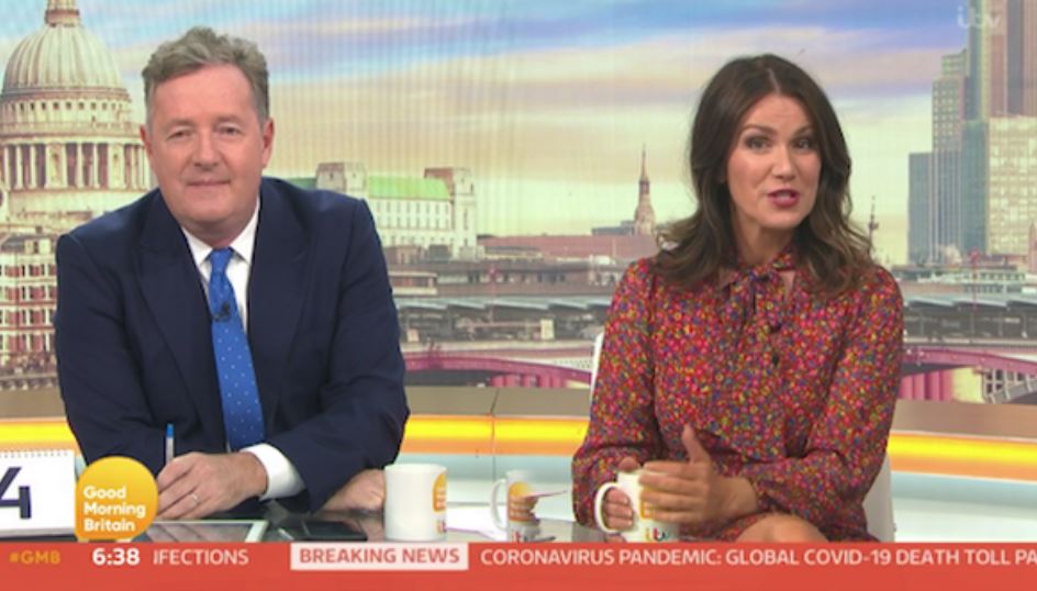 Piers Morgan and Susanna Reid live on GMB