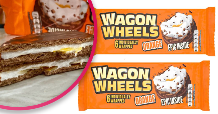 orange wagon wheels