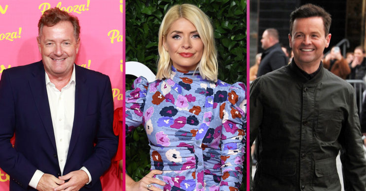 Piers Morgan, Holly Willoughby and Dec Donnelly