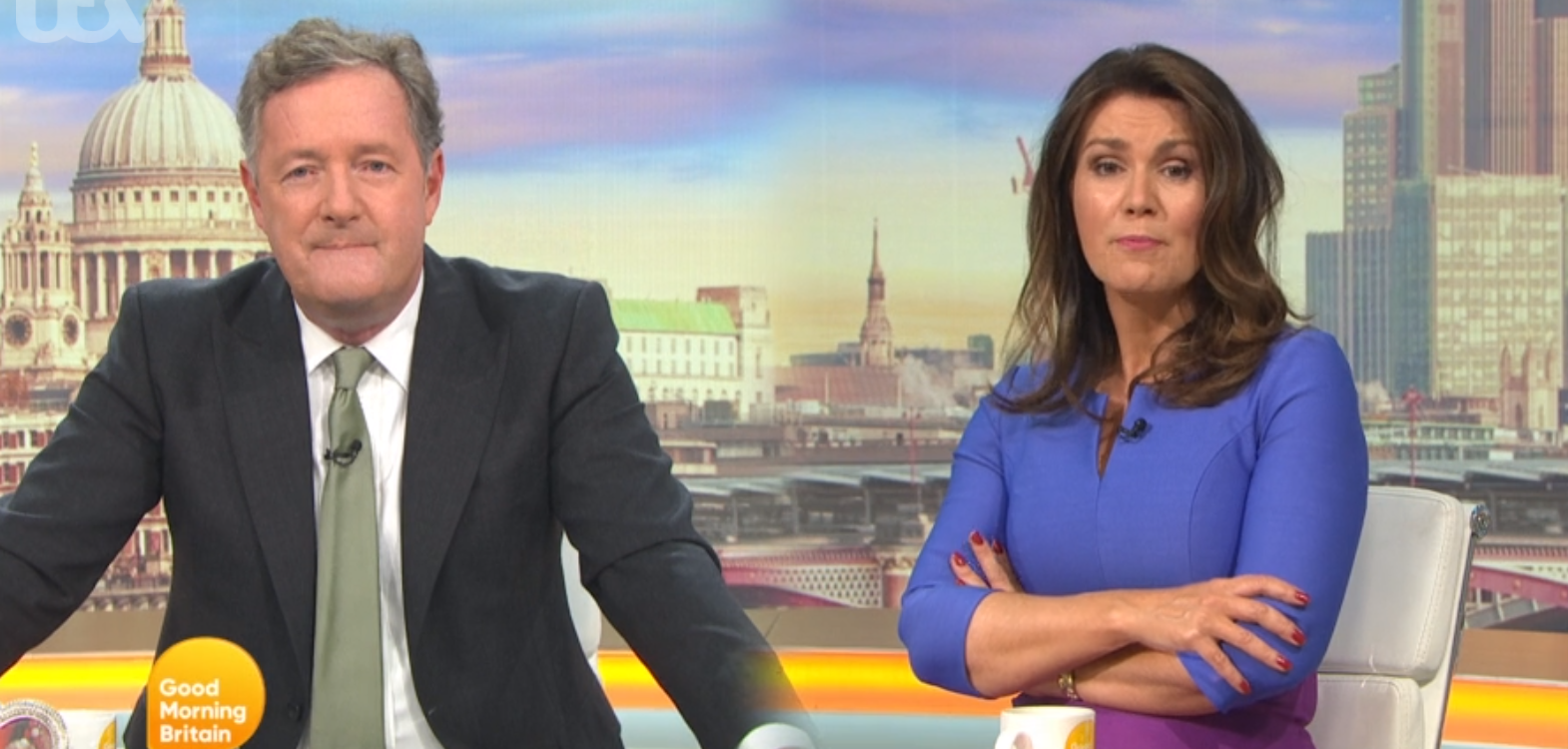 Piers Morgan and Susanna Reid on GMB