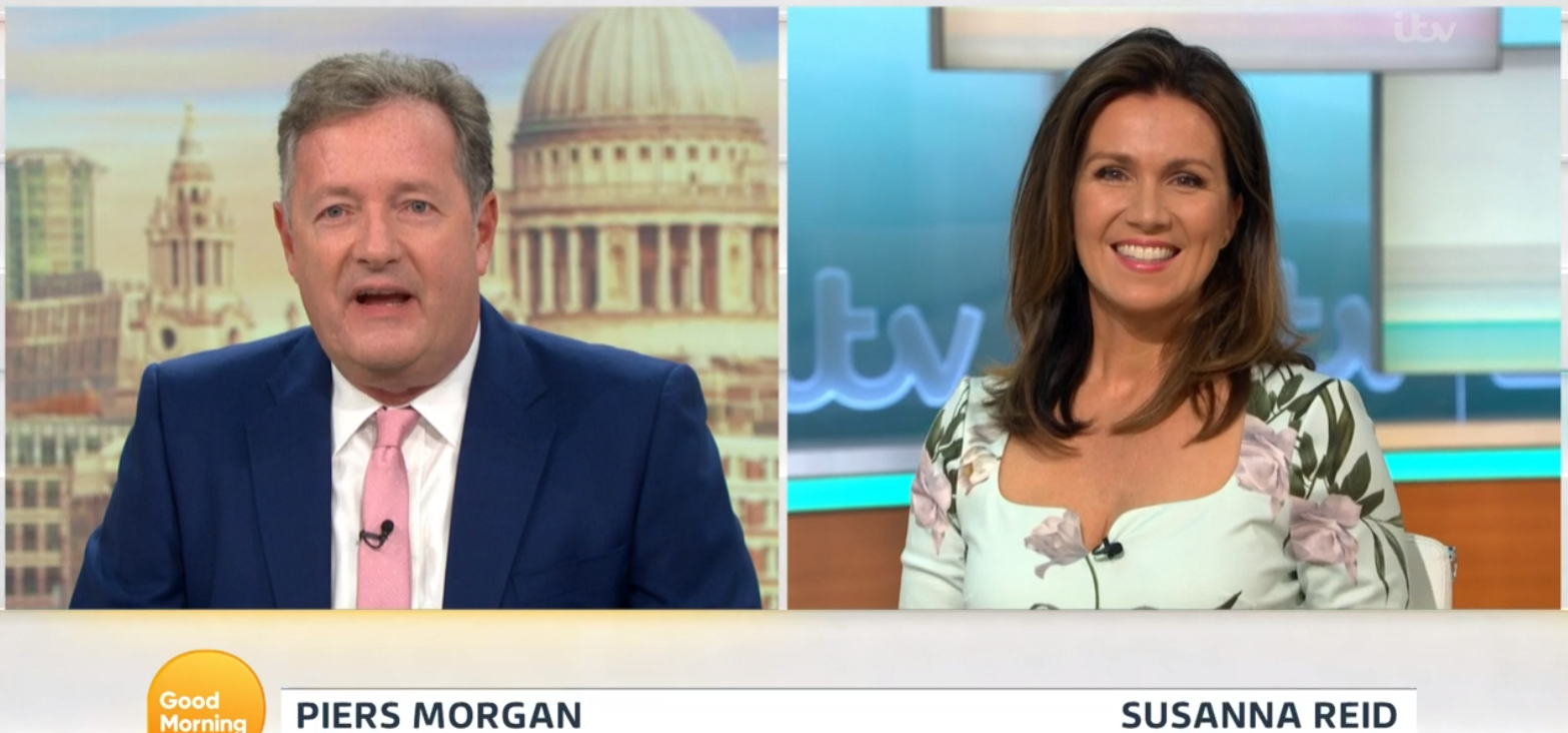 Piers Morgan and Susanna Reid on GMB