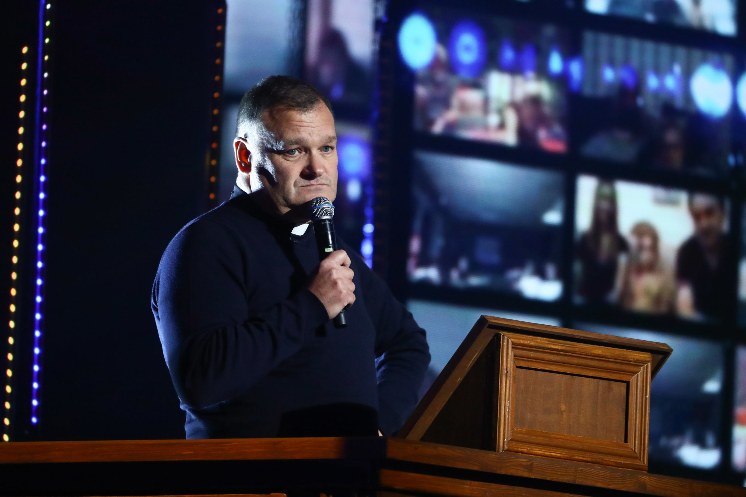BGT vicar Allan joked about an old lady's funeral (Credit: Photo by Dymond/Thames/Syco/Shutterstock)