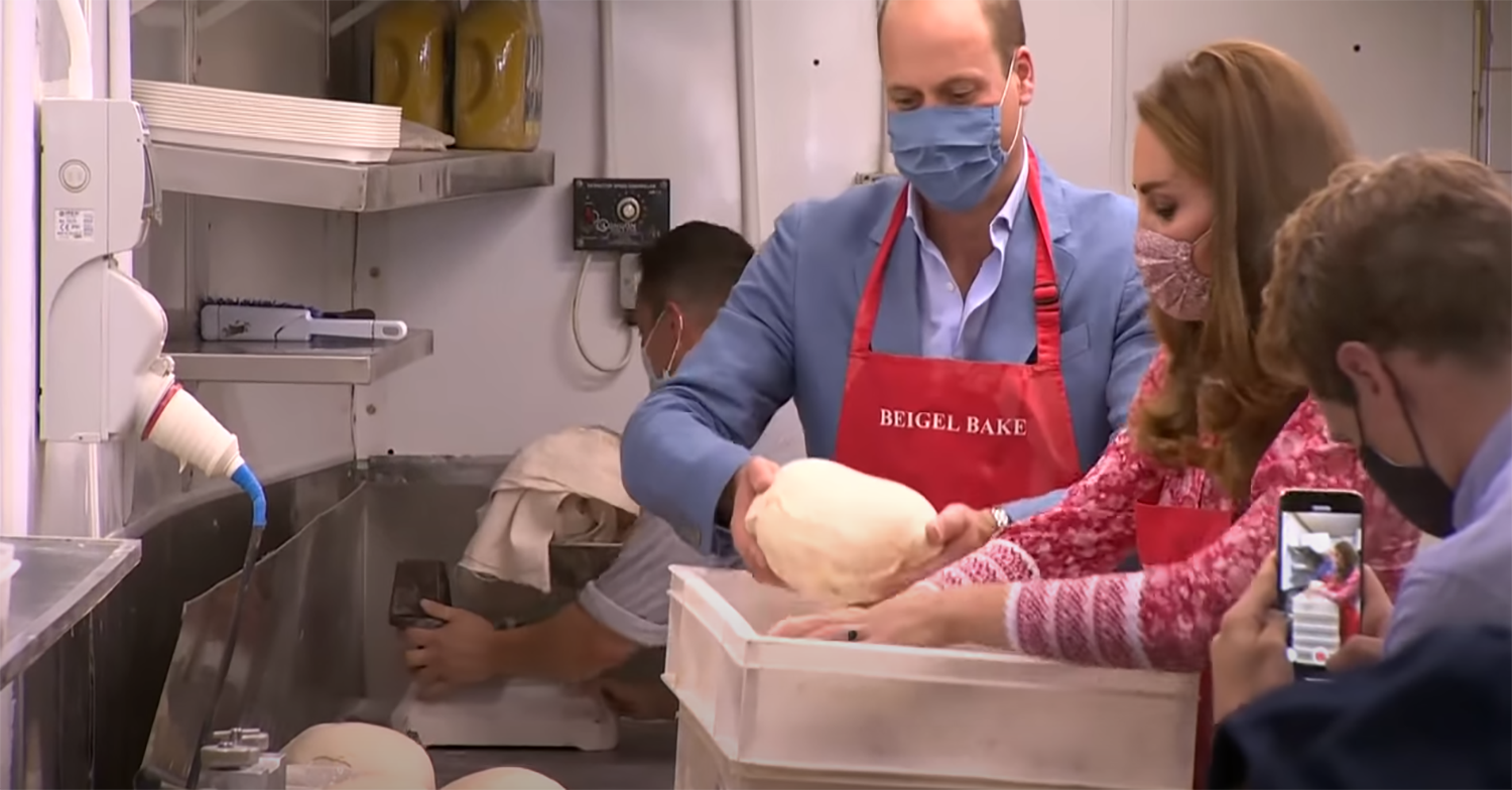 Kate Middleton and Prince William at bakery