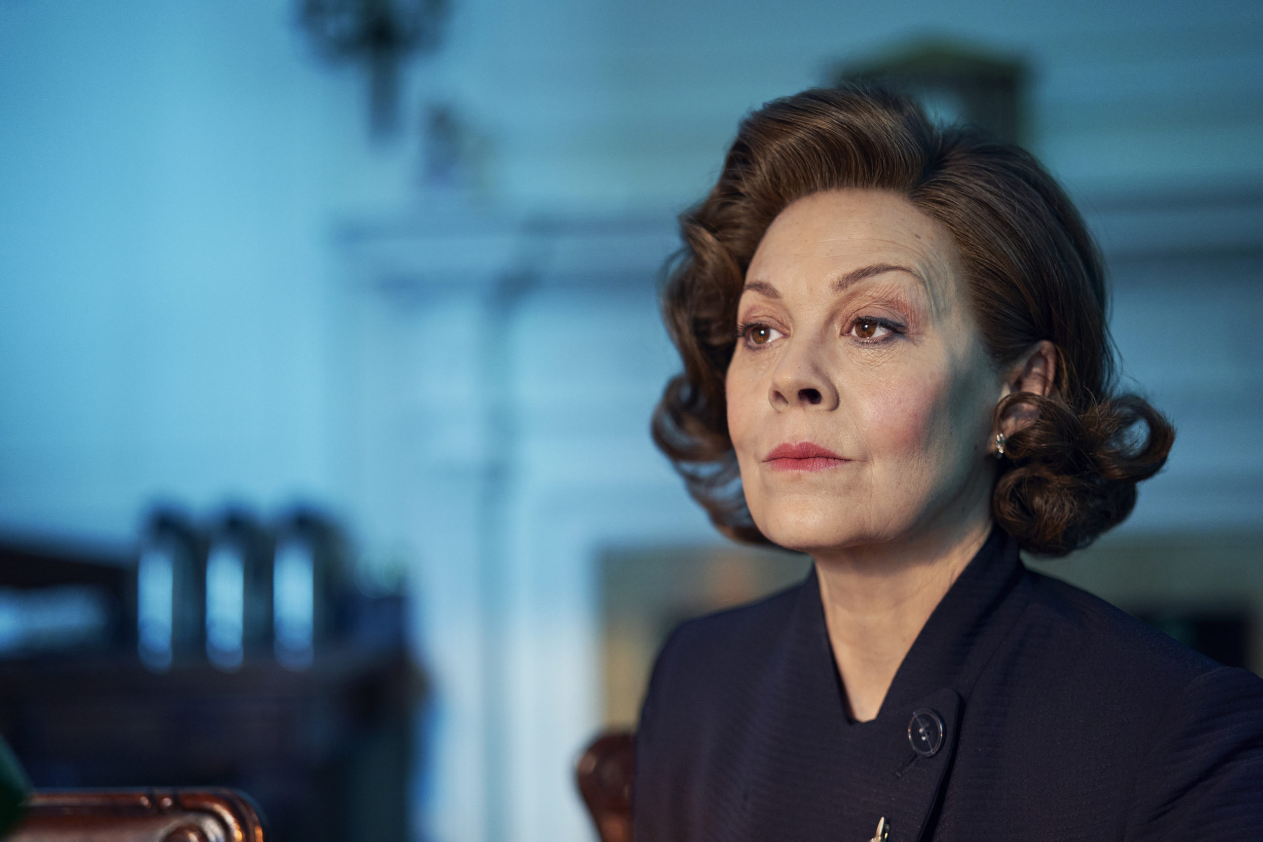 Helen McCrory as the PM in Roadkill