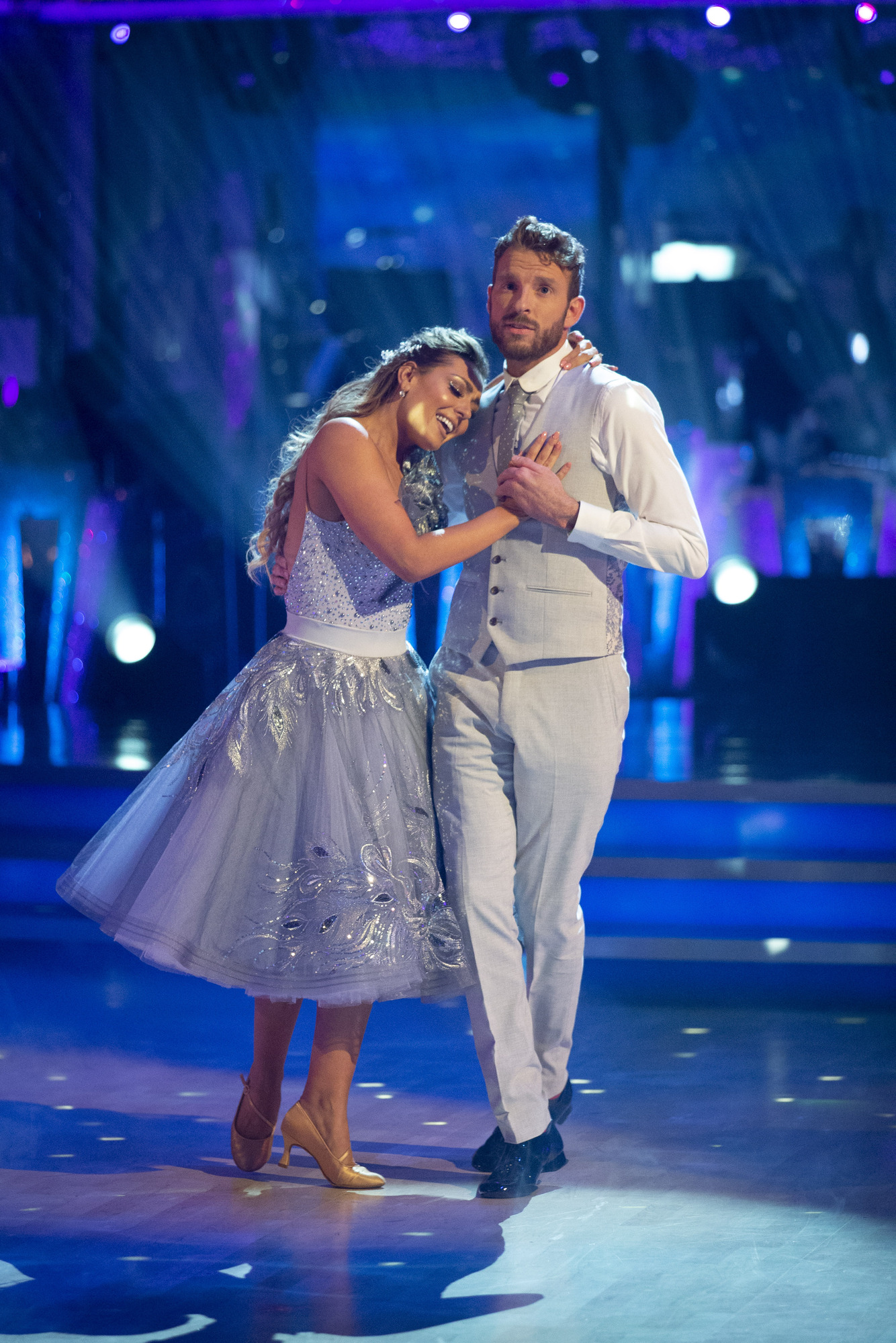 Amy and JJ dancing on Strictly