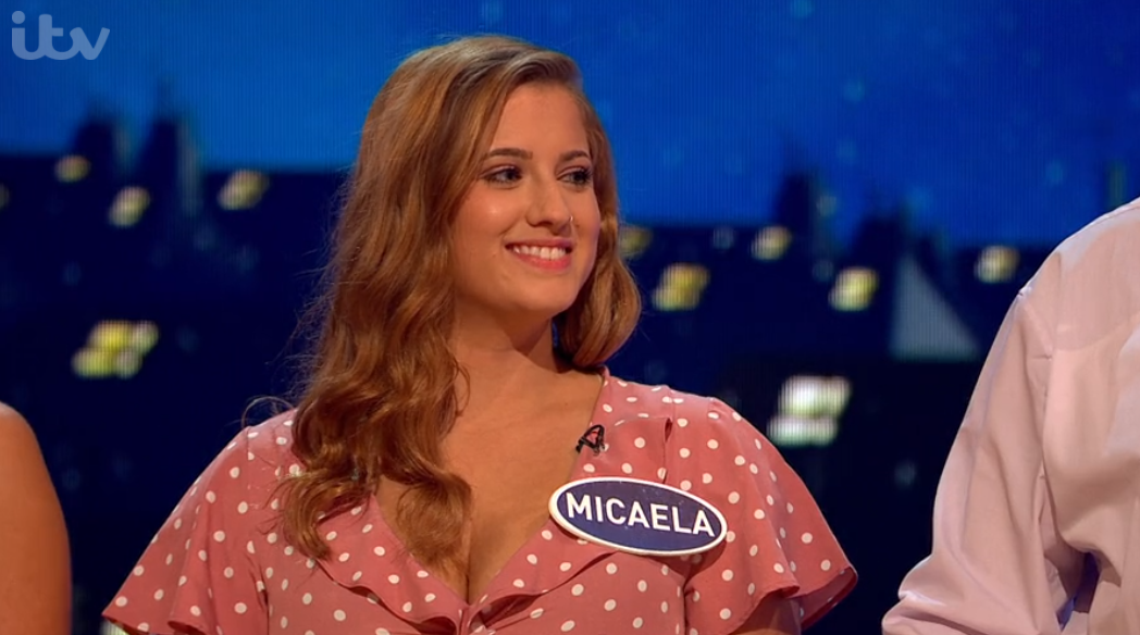 Micaela on Family Fortunes