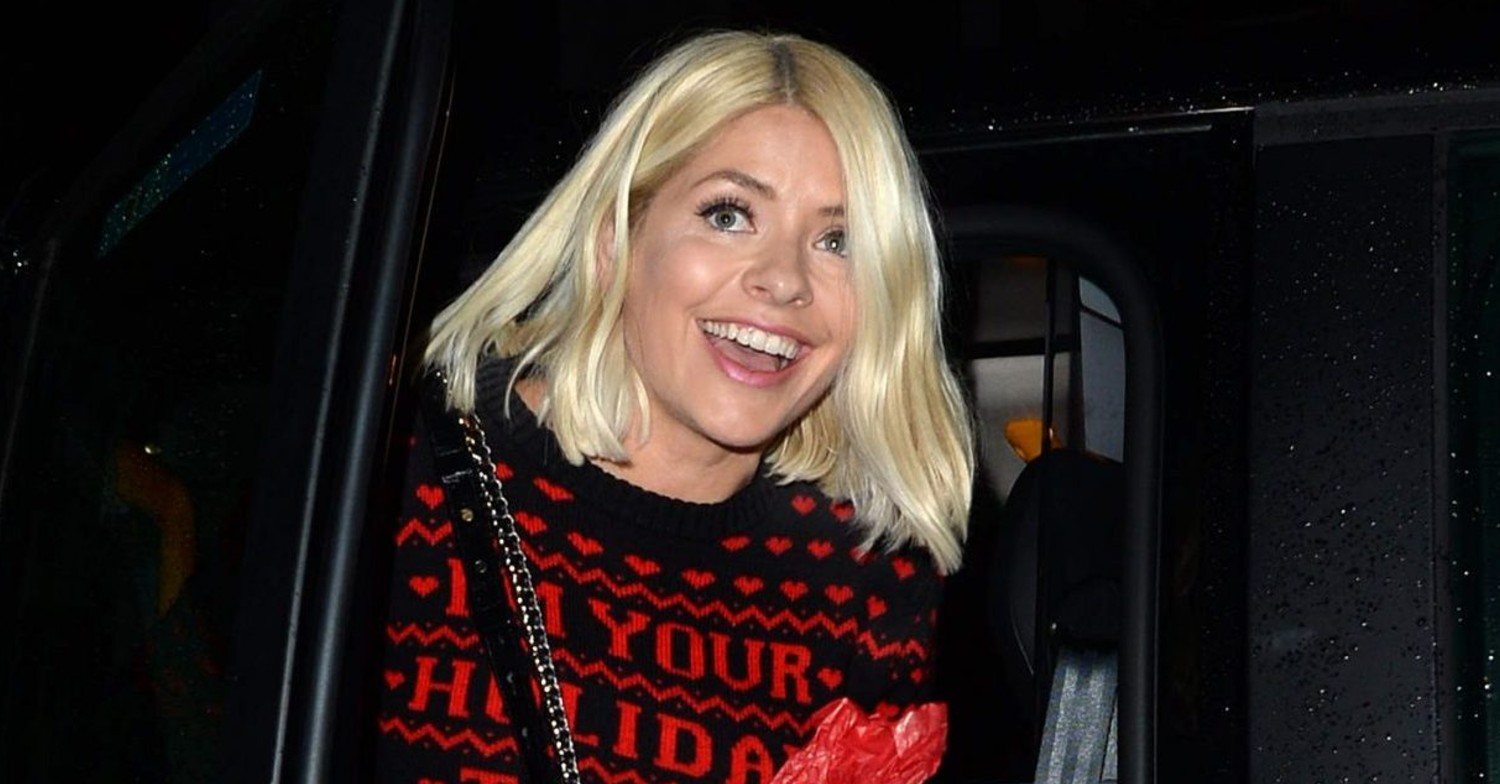 Holly Willoughby in a Christmas jumper