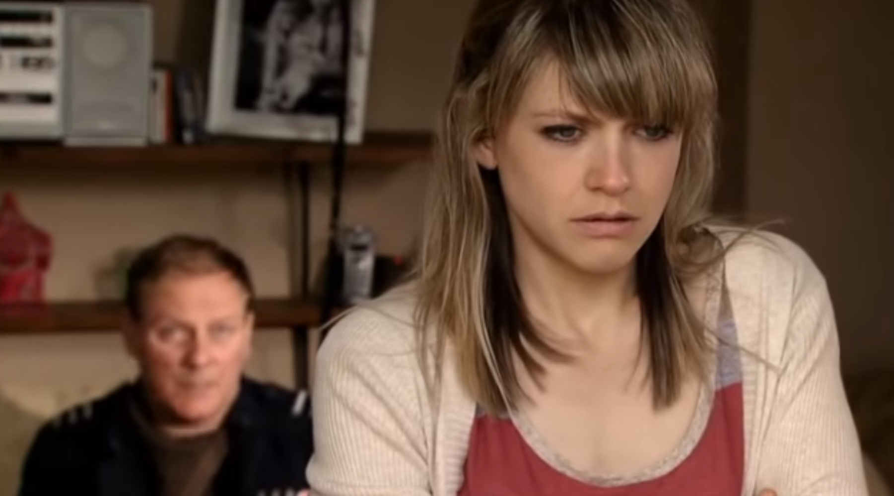 Coronation Street Violet and Sean looking upset