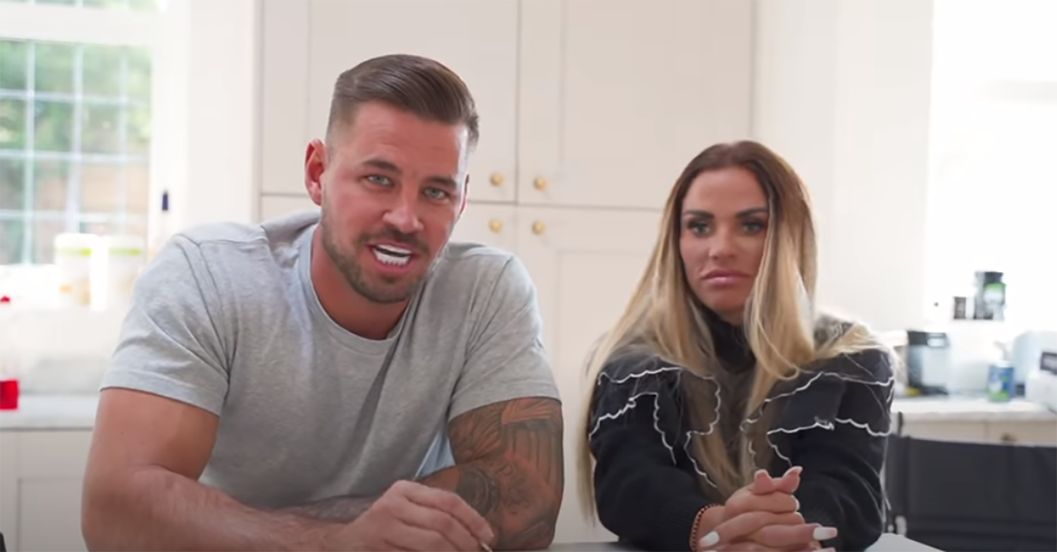 Carl Woods and Katie Price in their latest YouTube video