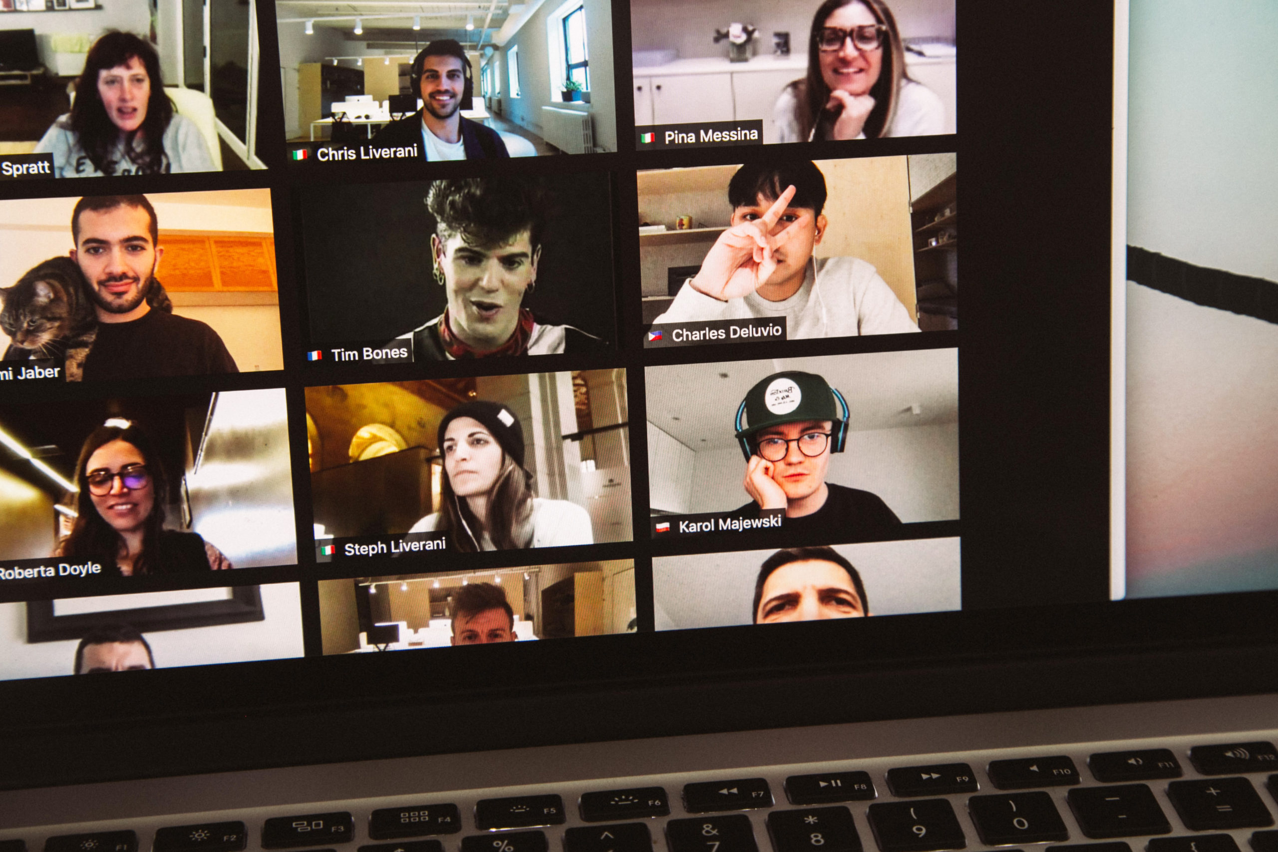 picture of a laptop during a Zoom call