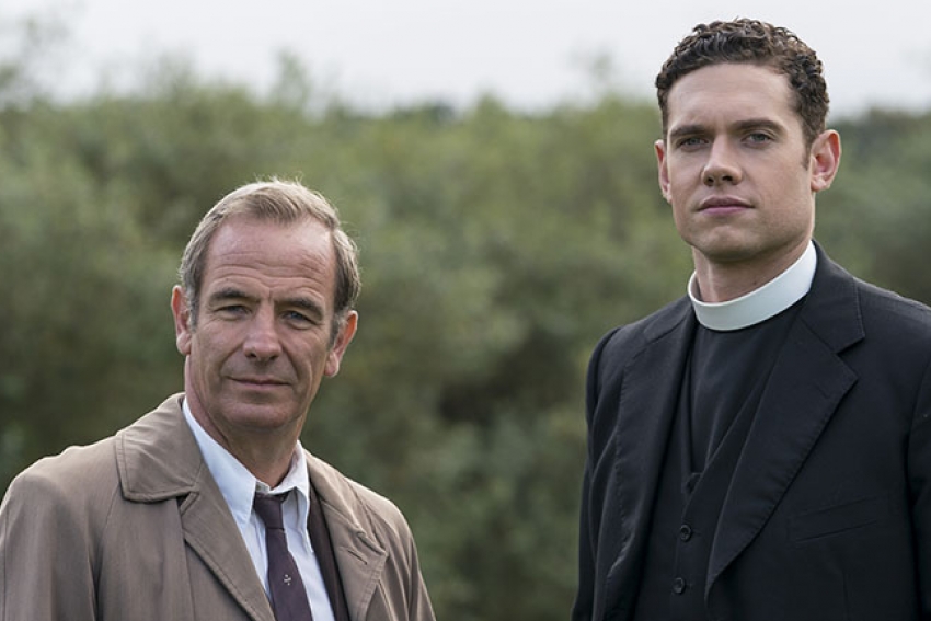 Grantchester stars Robson Green and Tom Brittney