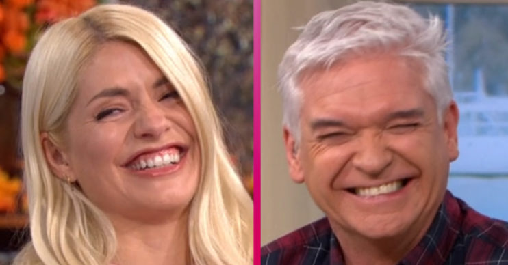 Holly Willoughby and Phillip Schofield have giggling fit on This Morning