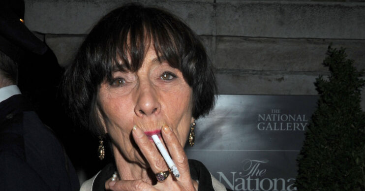 June Brown smoking