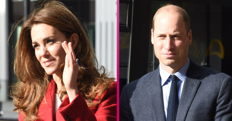 Kate Middleton red coat Prince William