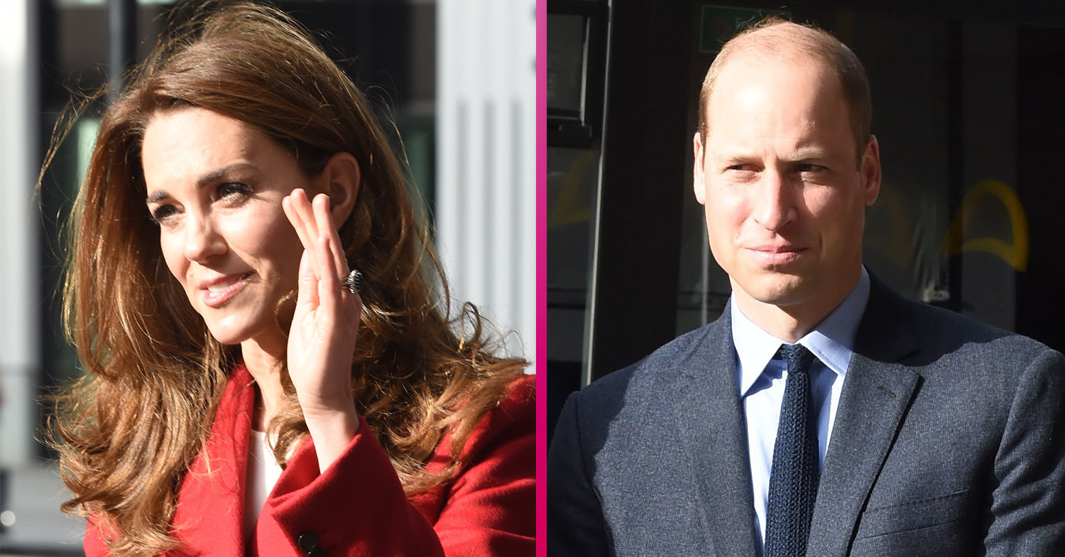 Kate Middleton red coat Prince William