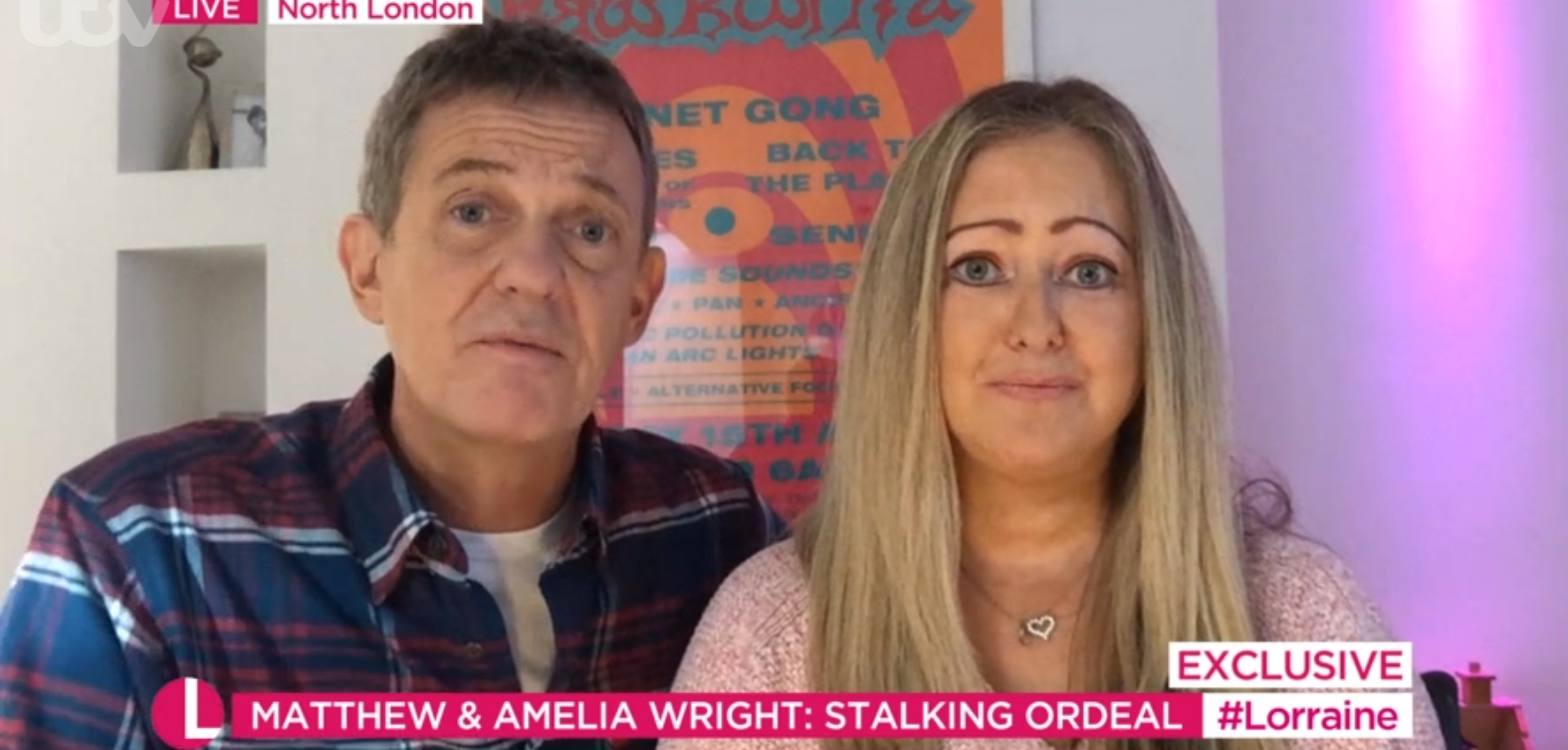 Matthew Wright and wife Amelia on Lorraine