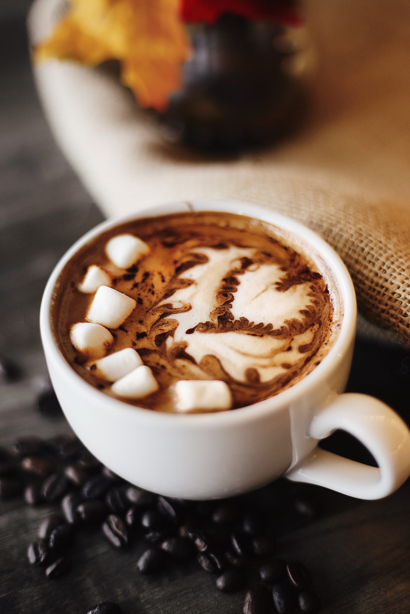 mug of hot chocolate with marshmallows