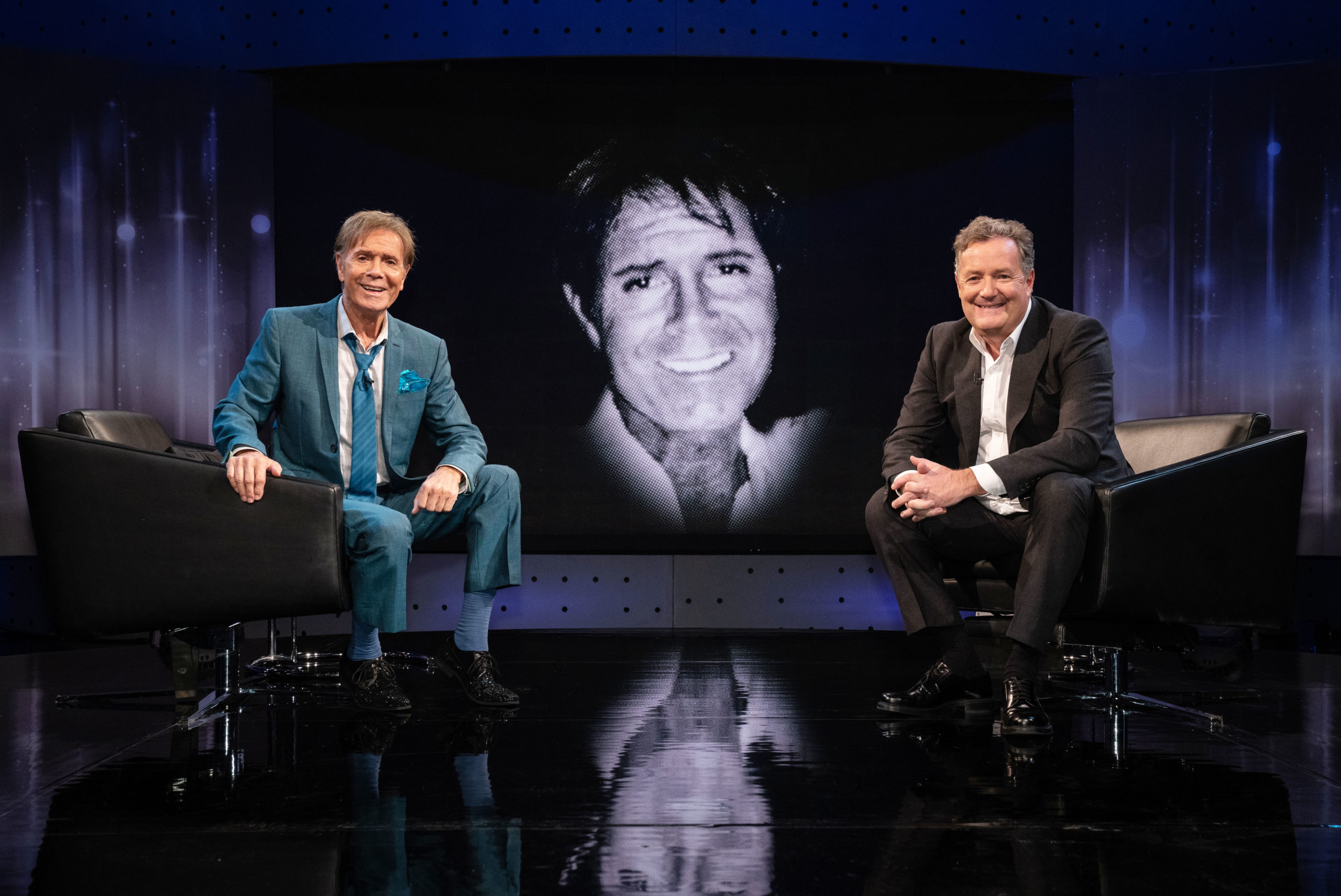 PIers Morgan with Sir Cliff Richard