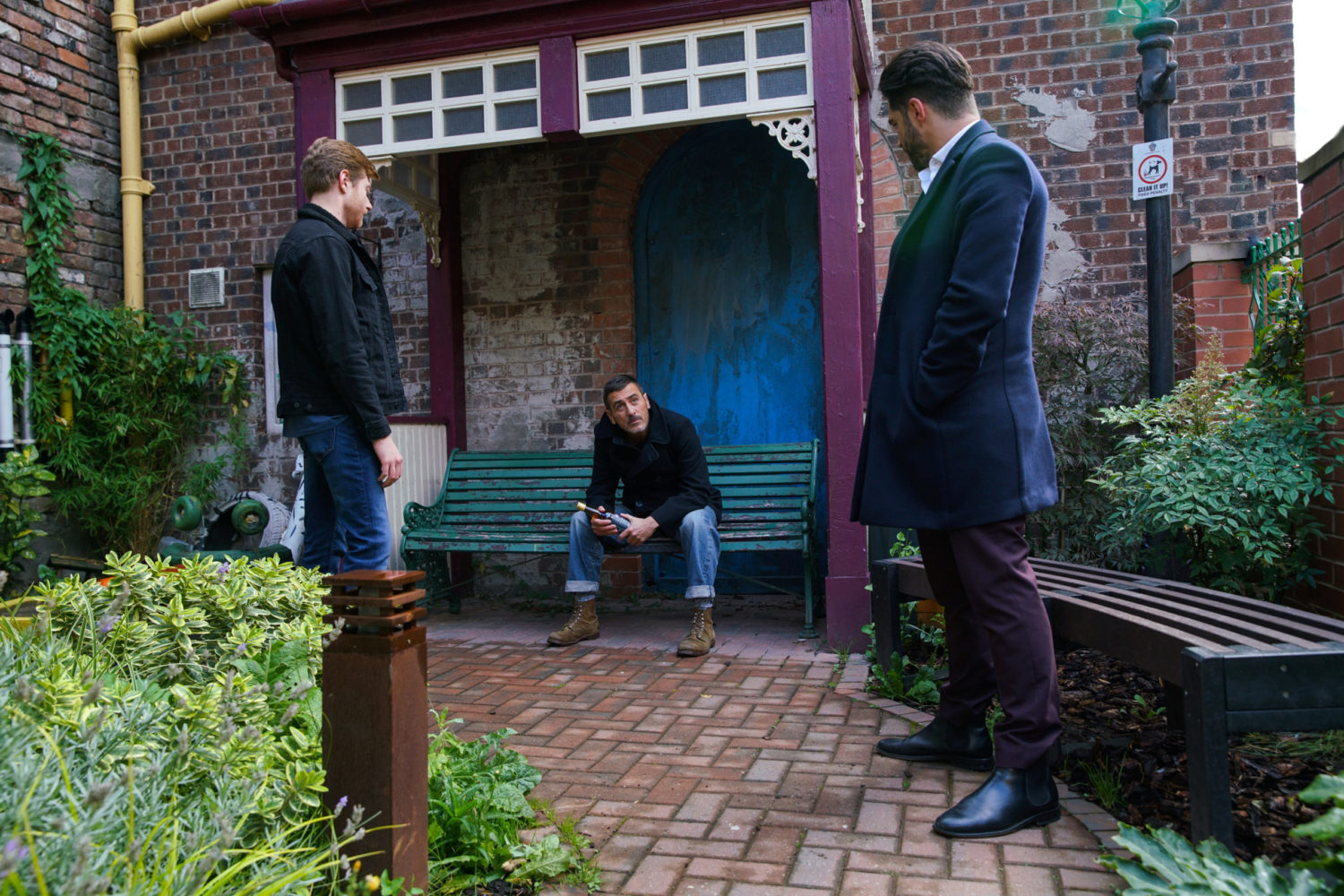 Daniel and Adam are horrified to find Peter in Victoria Garden clutching an unopened bottle of whisky
