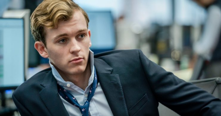 Harry Lawtey as Robert in Industry on BBC Two