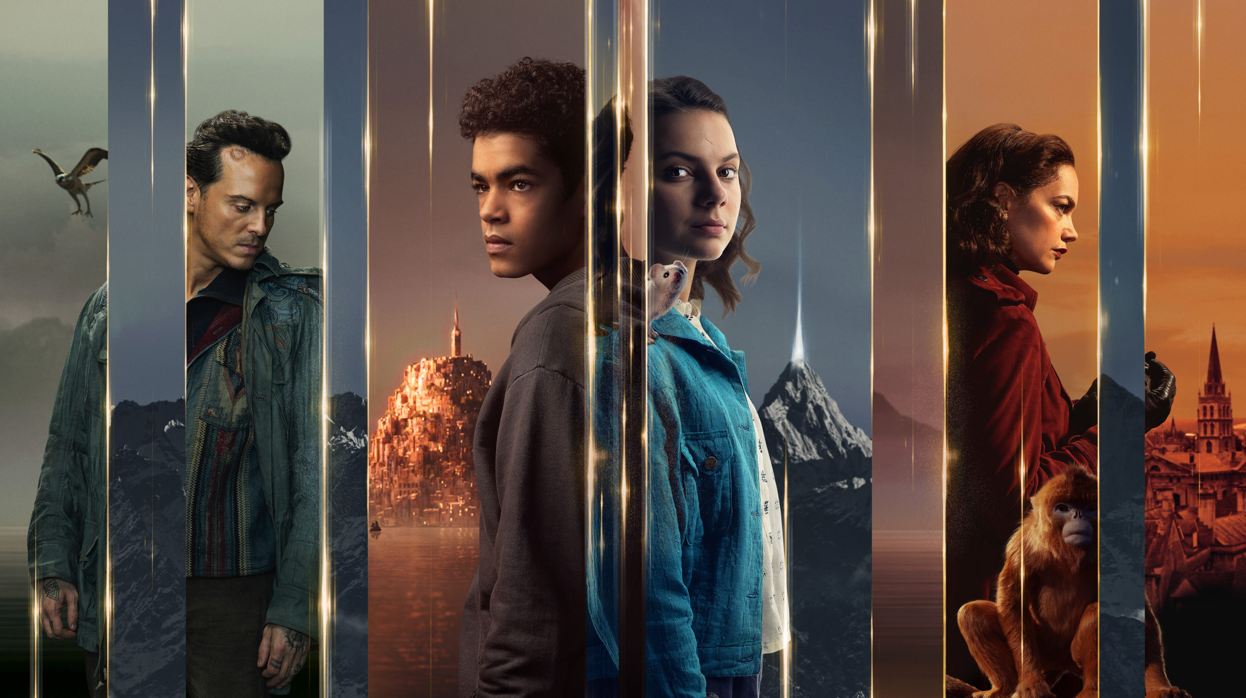 The cast of His Dark Materials on BBC One.