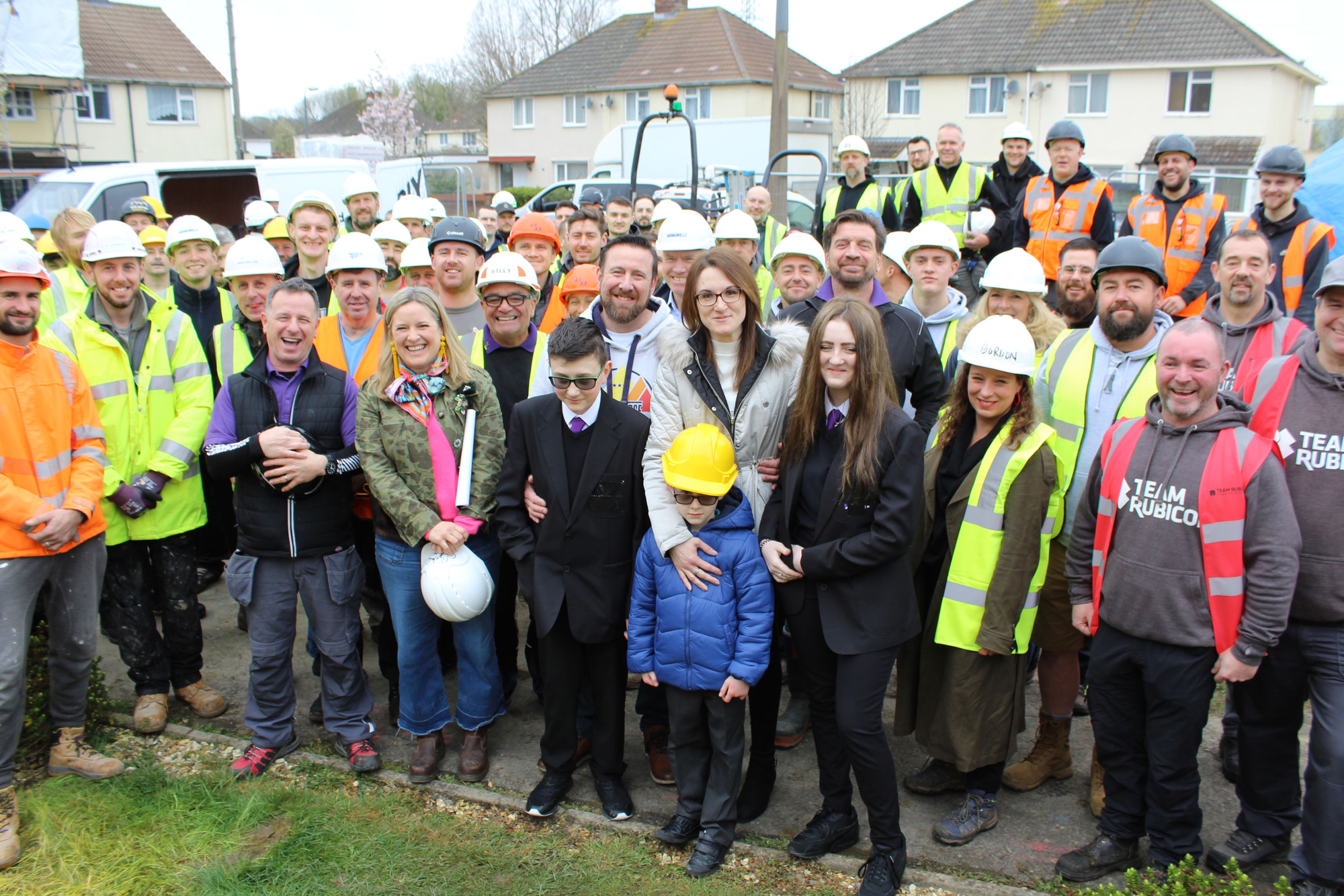 The Weston-super-Mare family with Nick Knowles on DIY SOS