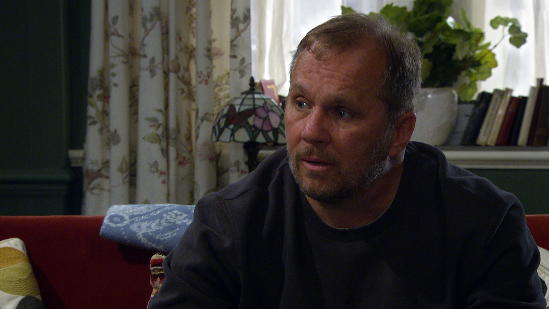 Will Taylor looks worried in Emmerdale