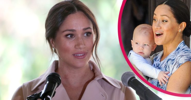meghan markle with baby archie