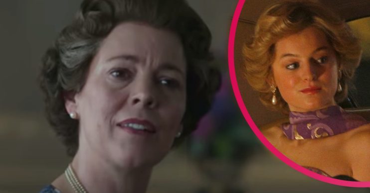 the queen and princess diana the crown