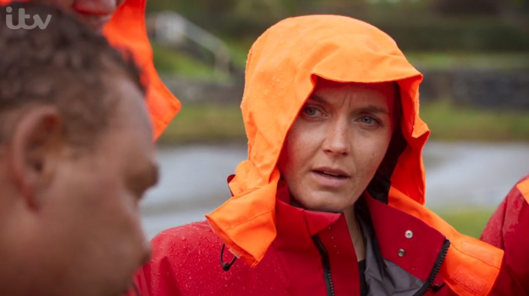 Victoria took part in Don't Rock The Boat with Adam Thomas and Craig Charles (Credit: ITV)