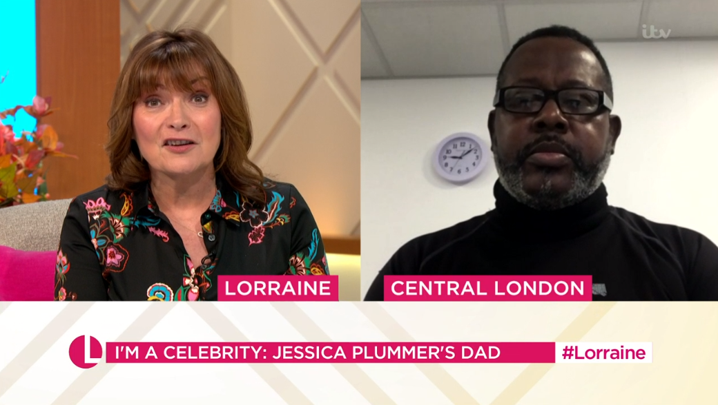 I'm A Celebrity star Jessica Plummer's dad Keith speaking to Lorraine Kelly