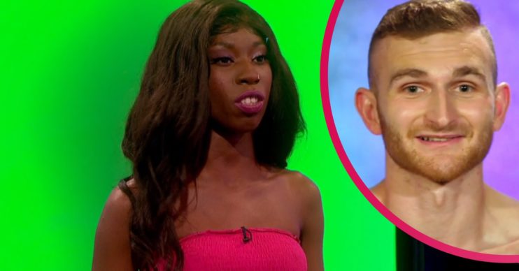 Naked Attraction Shaida and green contestant